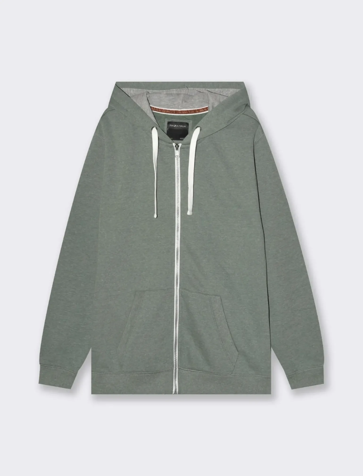 Uomo Piazza Italia Felpe<Felpa con cappuccio in misto cotone garzato melange -