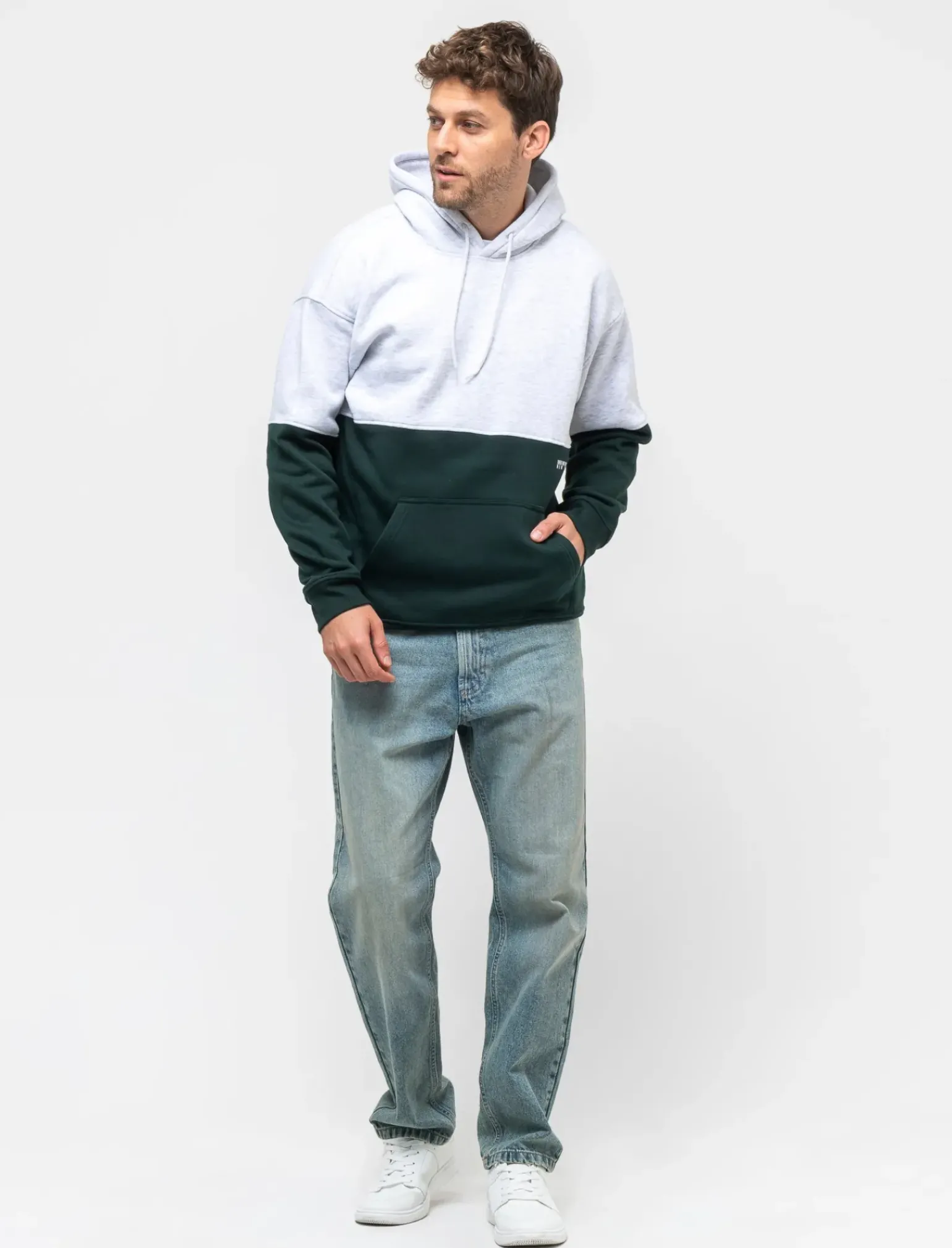 Uomo Piazza Italia Felpe<Felpa con cappuccio in misto cotone garzato regular fit -