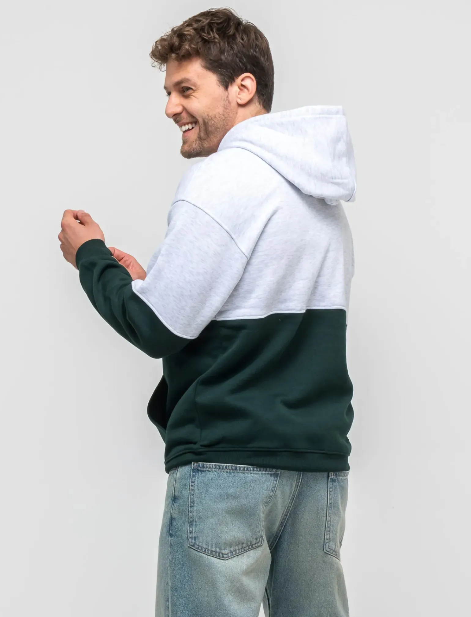 Uomo Piazza Italia Felpe<Felpa con cappuccio in misto cotone garzato regular fit -