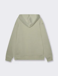 Uomo Piazza Italia Uomo|Felpe<Felpa con cappuccio in misto cotone garzato - salvia