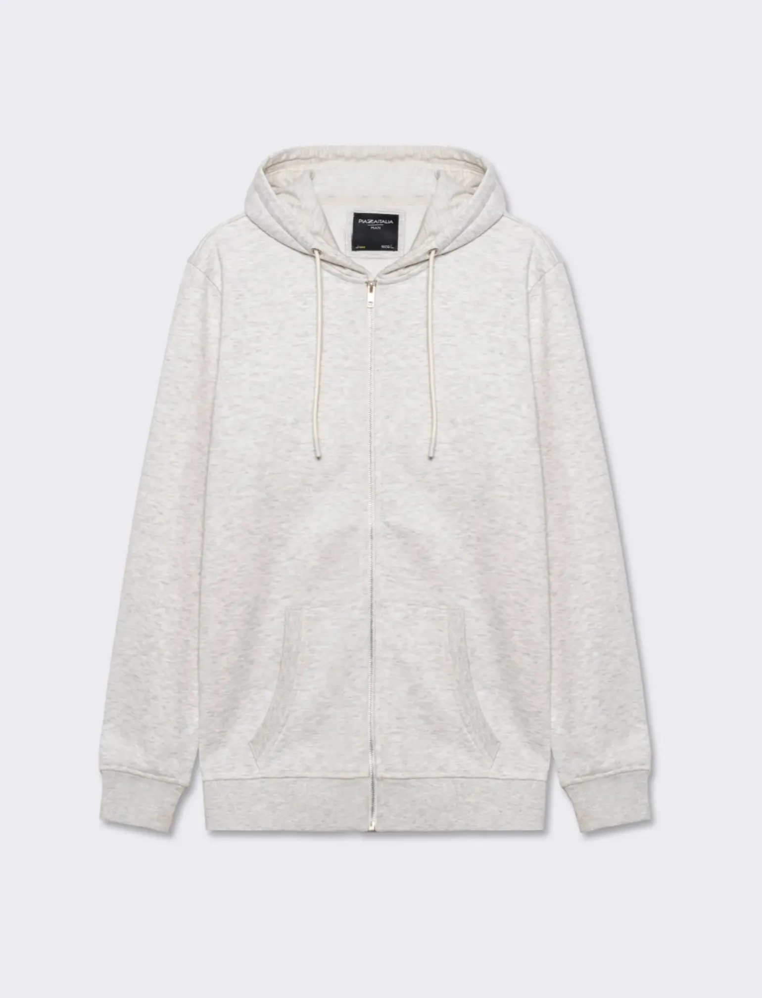 Uomo Piazza Italia Uomo|Felpe<Felpa con cappuccio in misto cotone garzato regular fit e tasca anteriore a marsupio - mel.