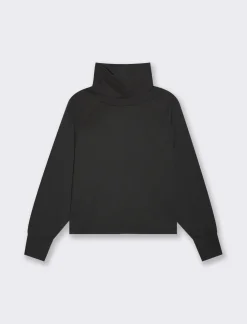 Donna Piazza Italia Donna|Felpe<Felpa con collo alto basica manica lunga raglan e spalla scesa -