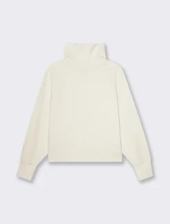 Donna Piazza Italia Donna|Felpe<Felpa con collo alto basica manica lunga raglan e spalla scesa - Avorio