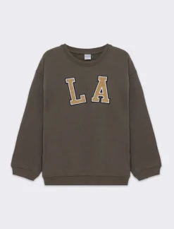 Bambino Piazza Italia Bambino|Felpe<Felpa con patch da bambino - Marrone