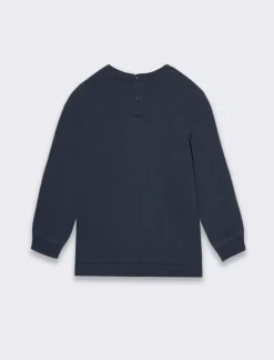 Piazza Italia Neonato|Felpe<Felpa con ricamo con inserti in jersey -