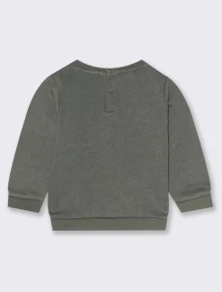 Piazza Italia Neonato|Felpe<Felpa con stampa frontale regular fit  - Verde militare