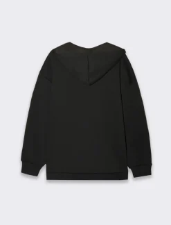 Donna Piazza Italia Felpe<Felpa con zip e cappuccio con coulisse tasca marsupio -