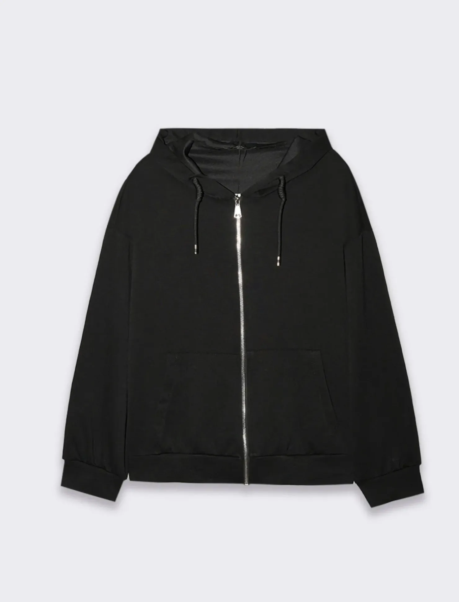 Piazza Italia Felpa con zip e cappuccio con coulizze tasca marsupio - Nero Cheap