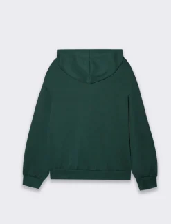 Donna Piazza Italia Felpe<Felpa con zip e cappuccio con coulizze tasca marsupio - bottiglia