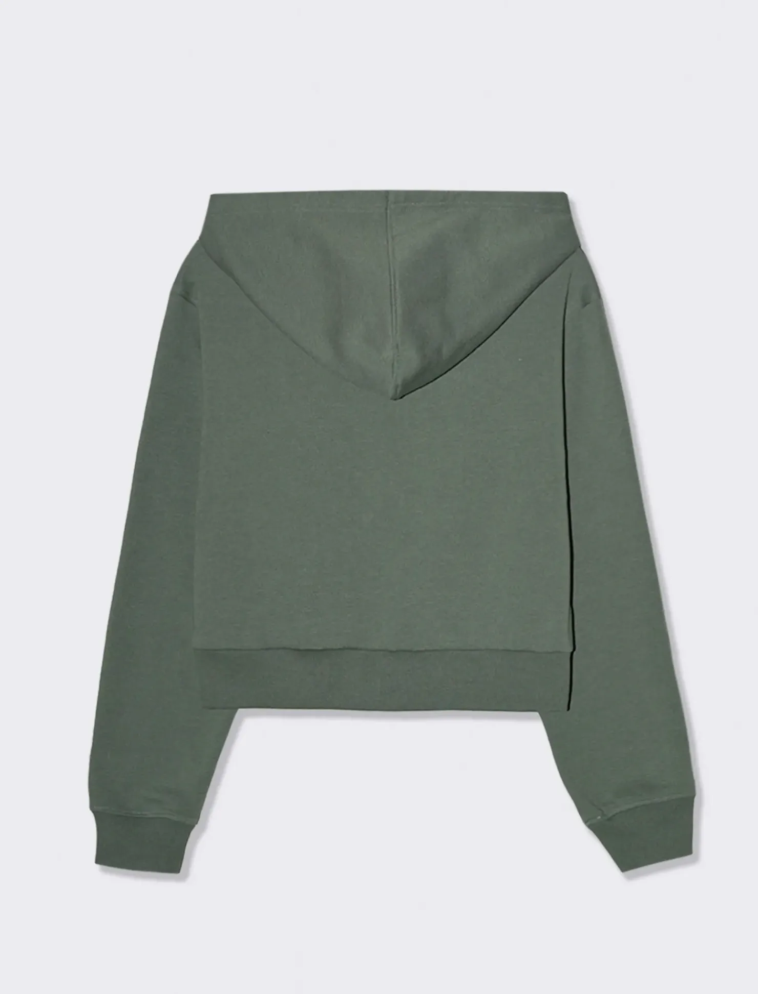 Piazza Italia Felpa crop con cappuccio e chiusura a cerniera - foresta Verde Outlet