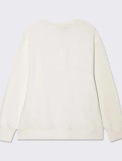 Donna Piazza Italia Donna|Felpe<Felpa crop con cappuccio e chiusura in metallo - Avorio