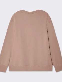 Donna Piazza Italia Donna|Felpe<Felpa crop con cappuccio e chiusura in metallo - castoro