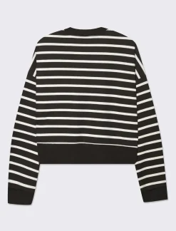 Donna Piazza Italia Donna|Felpe<Felpa crop manica lunga e spalla morbida - var 1