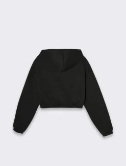 Donna Piazza Italia Felpe<Felpa cropped da donna con cappuccio e coulisse con chiusura con zip -