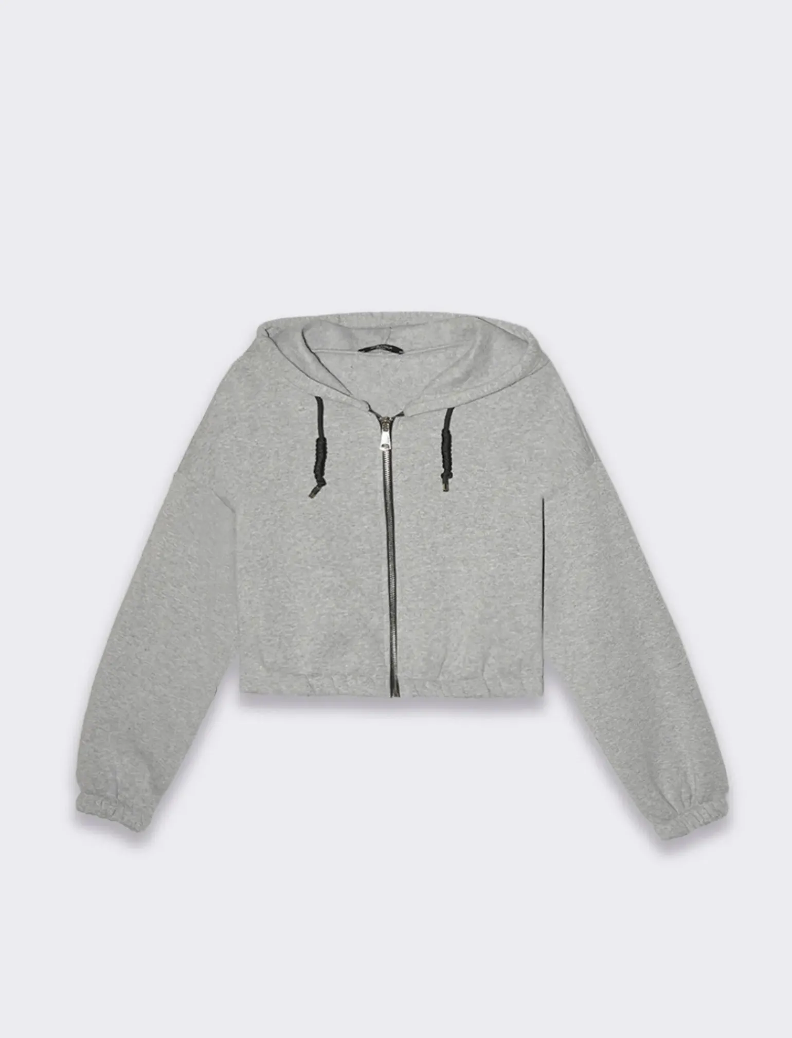 Donna Piazza Italia Felpe<Felpa cropped da donna con cappuccio e coulisse con chiusura con zip -