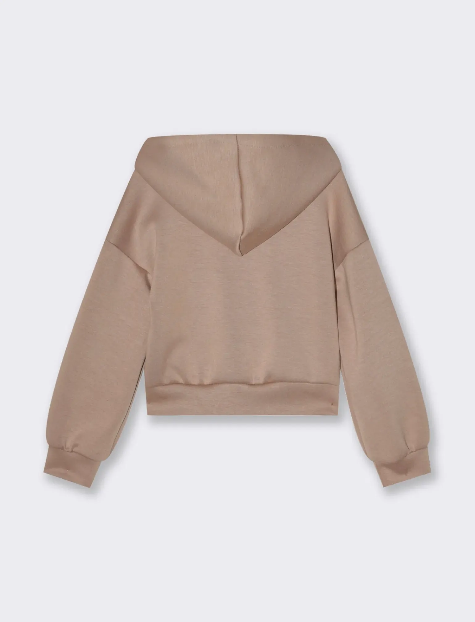 Piazza Italia Bambina|Felpe<Felpa da bambina in cotone bioelastico con fiore cucito sul davanti - biscotto