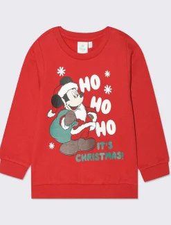 Piazza Italia Neonato|Felpe<Felpa Disney di Natale in tessuto caldo -