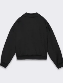 Piazza Italia Bambina|Felpe<Felpa elegante con fiocchi e profili a contrasto - Nero