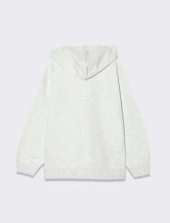 Bambino Piazza Italia Bambino|Felpe<Felpa garzata con cappuccio e ricamo frontale over fit - mel.