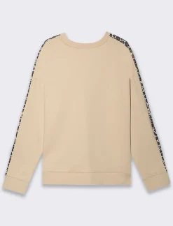 Donna Piazza Italia Felpe<Felpa girocollo con banda laterale maculata -