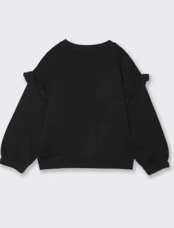 Piazza Italia Bambina|Felpe<Felpa girocollo con stampa e paillettes - Nero