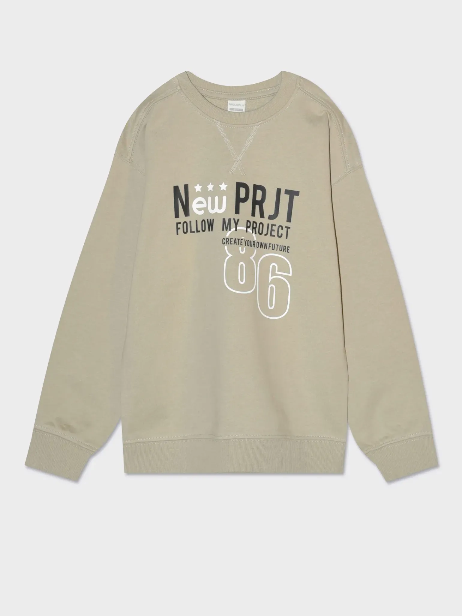 Bambino Piazza Italia Bambino|Felpe<Felpa girocollo con stampa davanti e costina al fondo, disponibile in 4 varianti colore -