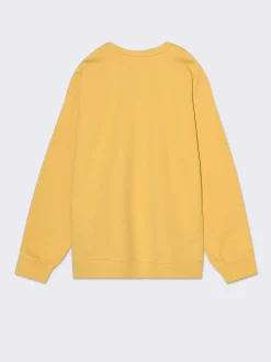 Bambino Piazza Italia Bambino|Felpe<Felpa girocollo con stampa davanti e costina al fondo, disponibile in 4 varianti colore - Ocra