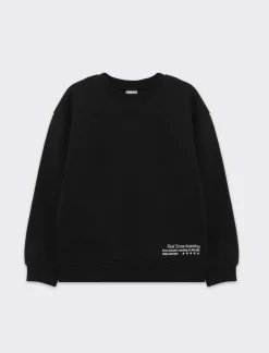 Bambino Piazza Italia Bambino|Felpe<Felpa girocollo garzata da bambino - Nero