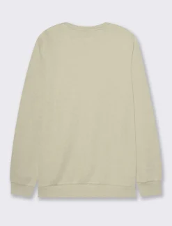 Uomo Piazza Italia Felpe<Felpa girocollo in misto cotone garzato melange - stone