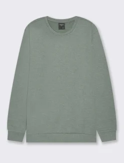 Uomo Piazza Italia Felpe<Felpa girocollo in misto cotone garzato melange -