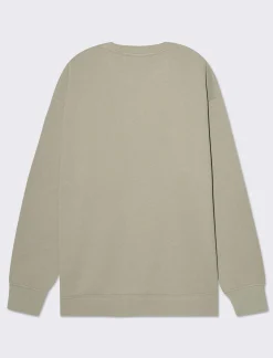 Uomo Piazza Italia Felpe<Felpa girocollo in misto cotone garzato regular fit - salvia