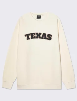 Uomo Piazza Italia Felpe<Felpa girocollo in misto cotone garzato regular fit - latte