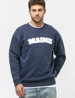 Uomo Piazza Italia Felpe<Felpa girocollo in misto cotone garzato regular fit - Avion