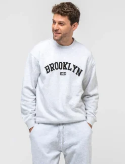 Uomo Piazza Italia Felpe<Felpa girocollo in misto cotone garzato regular fit - mel.