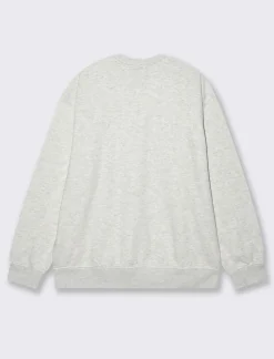 Piazza Italia Felpa girocollo in misto cotone garzato regular fit - mel. Grigio Store