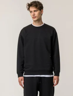 Uomo Piazza Italia Felpe<Felpa girocollo in misto cotone garzato, relaxed fit -