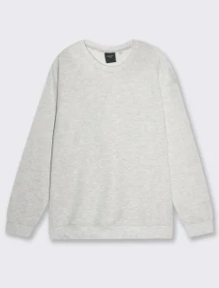 Uomo Piazza Italia Felpe<Felpa girocollo in misto cotone garzato, relaxed fit - mel.