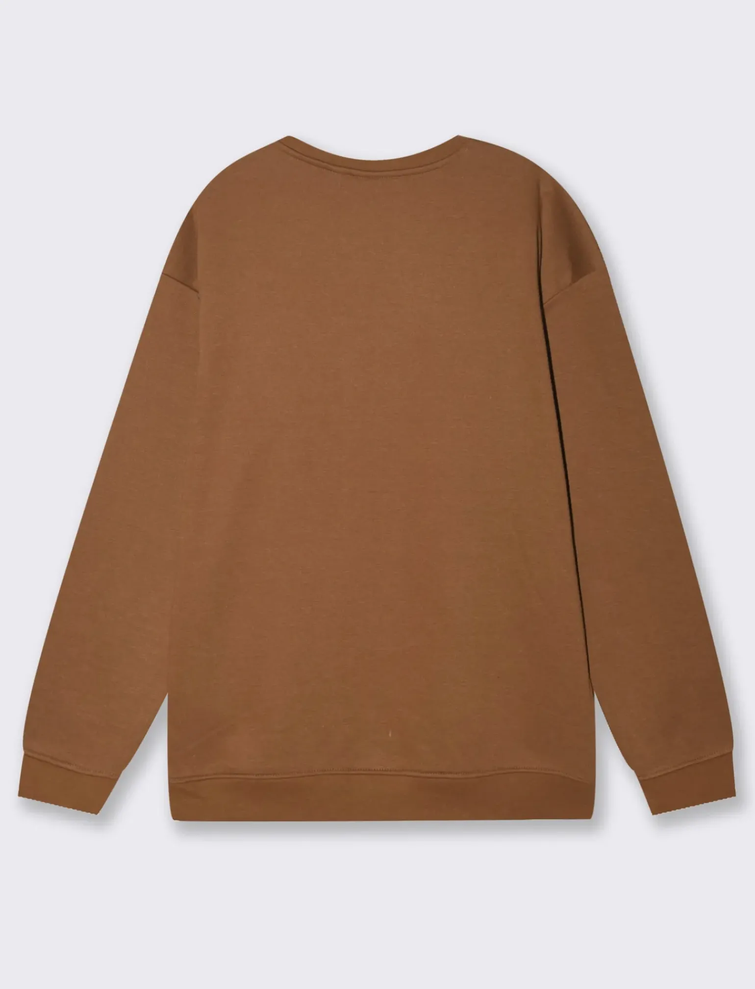 Uomo Piazza Italia Felpe<Felpa girocollo in misto cotone garzato, relaxed fit - tabacco