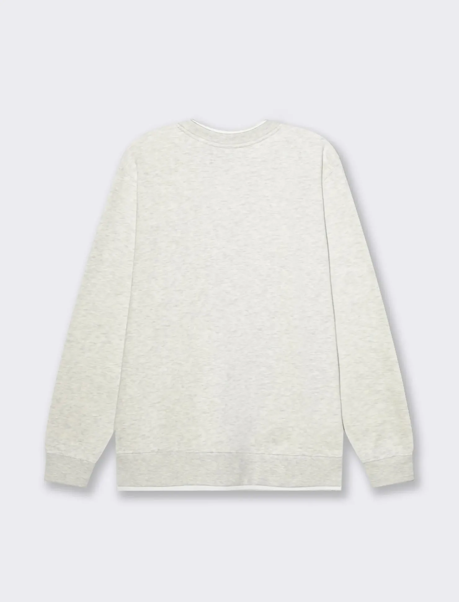 Piazza Italia Felpa girocollo in misto cotone garzato regular fit - mel. Grigio Outlet