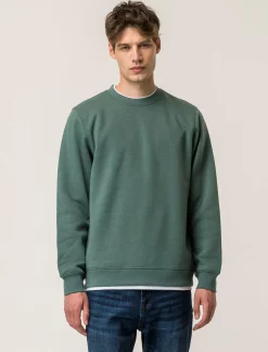 Uomo Piazza Italia Uomo|Felpe<Felpa girocollo in misto cotone garzato regular fit -