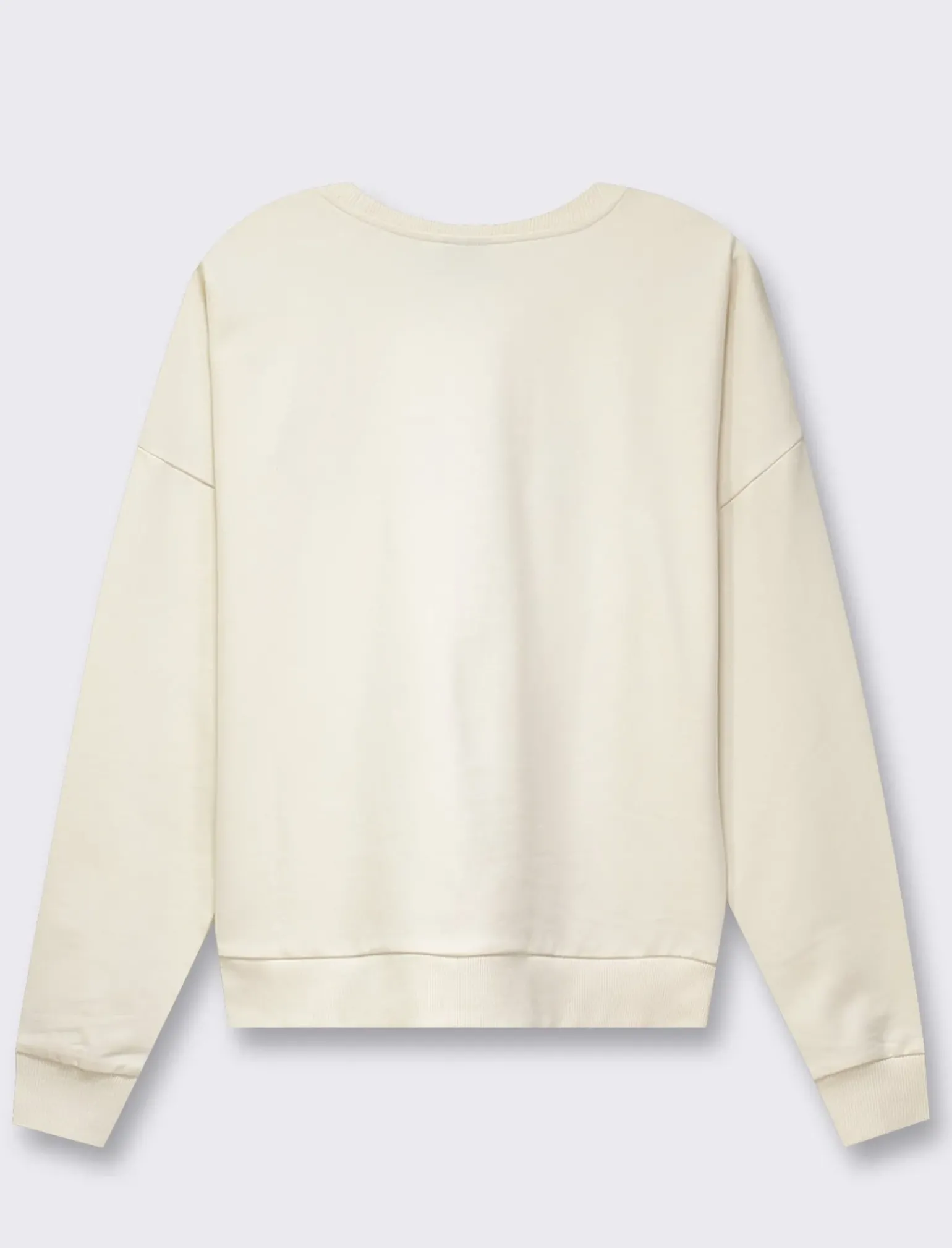 Donna Piazza Italia Donna|Felpe<Felpa girocollo in tessuto french terry di cotone con applicazioni e stampe - Avorio