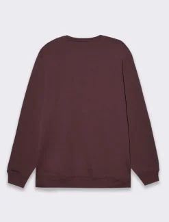 Uomo Piazza Italia Felpe<Felpa girocollo maniche lunghe regular fit in misto cotone - Bordeaux