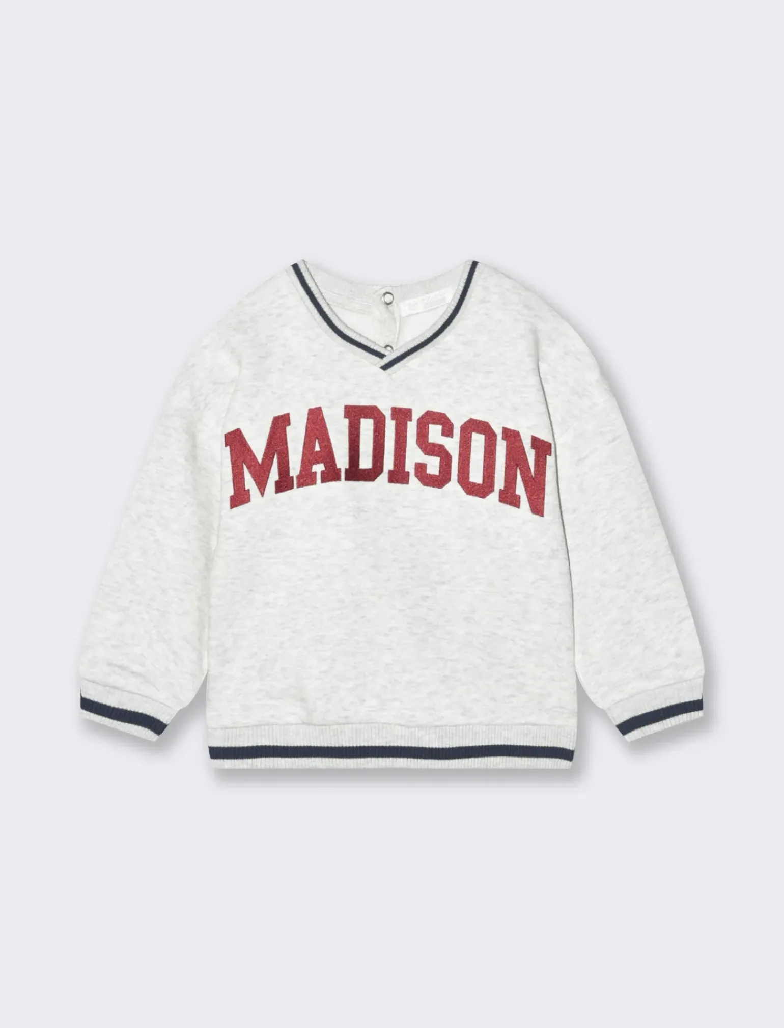 Piazza Italia Neonato|Felpe<Felpa in cotone colore melange con grande ricamo frontale - mel.