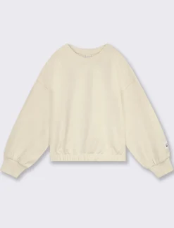 Piazza Italia Bambina|Felpe<Felpa in cotone, girocollo e polsini in costina con elastico inserito al fondo -