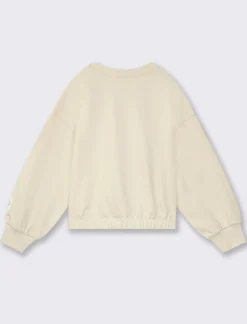 Piazza Italia Bambina|Felpe<Felpa in cotone, girocollo e polsini in costina con elastico inserito al fondo -