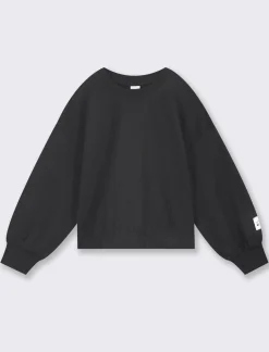 Piazza Italia Bambina|Felpe<Felpa in cotone, girocollo e polsini in costina con elastico inserito al fondo -