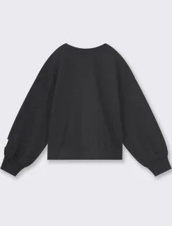 Piazza Italia Bambina|Felpe<Felpa in cotone, girocollo e polsini in costina con elastico inserito al fondo -