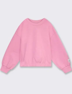 Piazza Italia Bambina|Felpe<Felpa in cotone, girocollo e polsini in costina con elastico inserito al fondo -