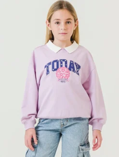 Piazza Italia Bambina<Felpa in cotone stile college - Lilla