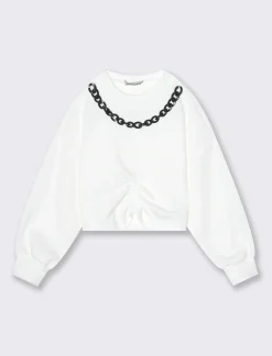 Piazza Italia Bambina|Maglieria<Felpa in maglina. - Bianco